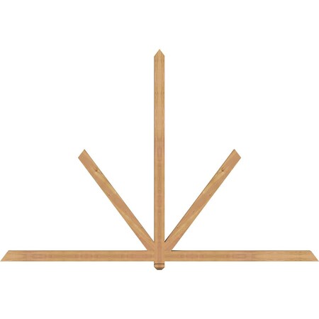 Ekena Millwork Kennewick Timber Gable Bracket, Western Red Cedar, 108"W x 72"H x 3 1/2"D x 3 1/2"F, 16/12 Pitch GBW108X72X0404KEN00SWR